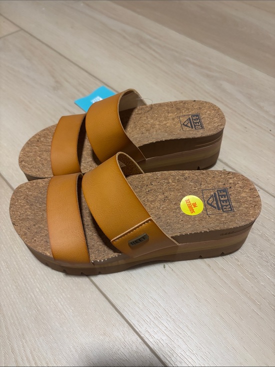 Reef Shoes - Reef Women’s Cognac Double-Strap Cork Platform Sandals